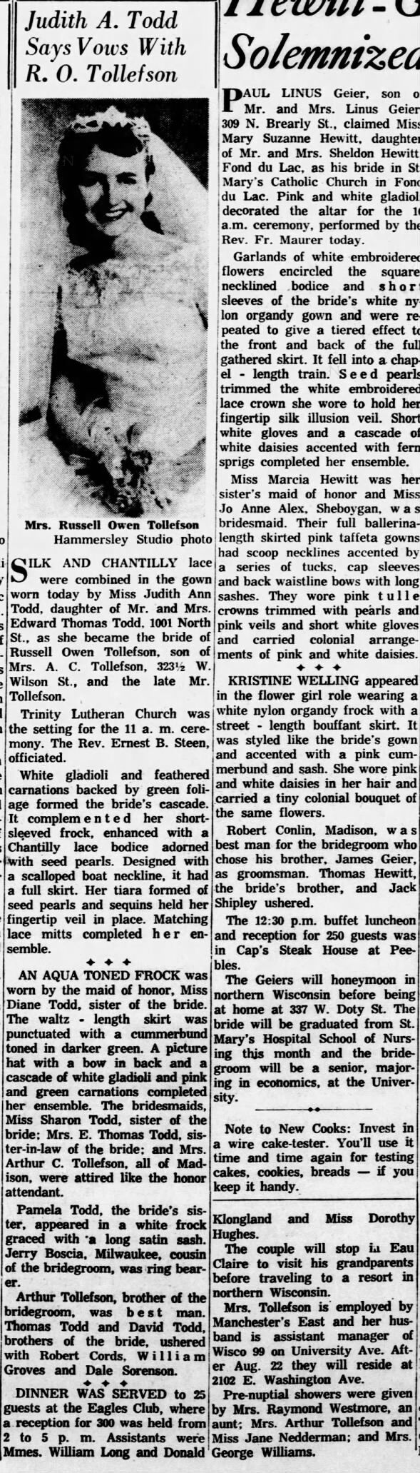 Clipping from The Capital Times